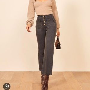 Reformation Eloise Wide Leg Cropped Jean